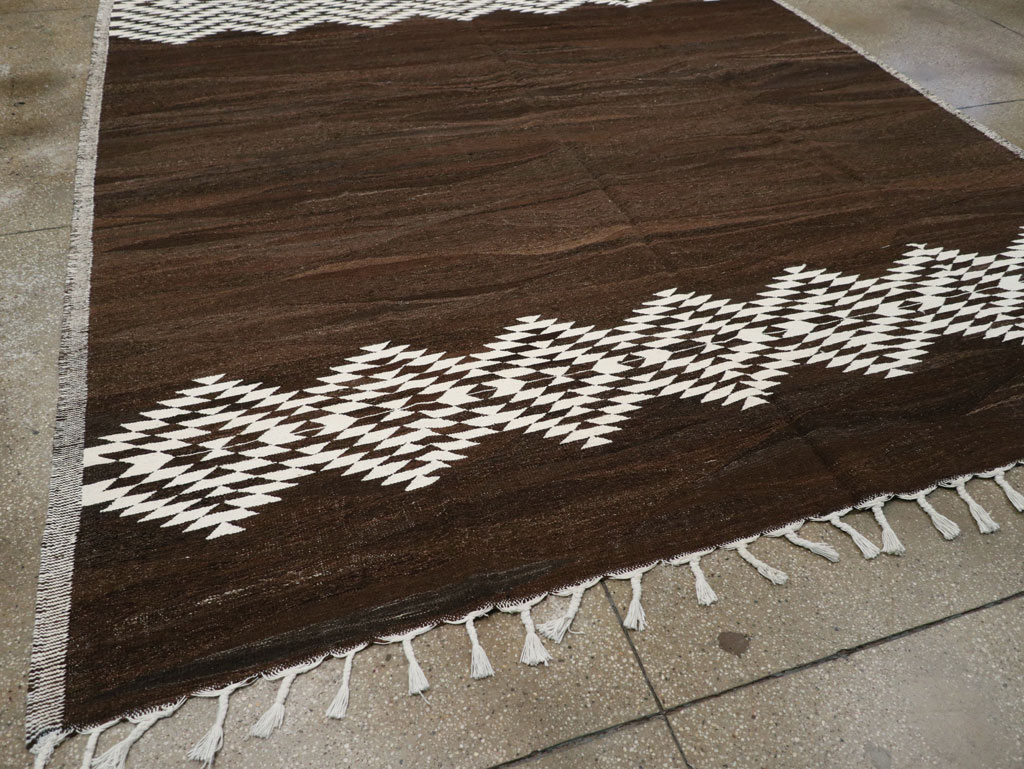 Contemporary Turkish Flatweave Kilim Room Size Carpet, No.31046 - Gsblank