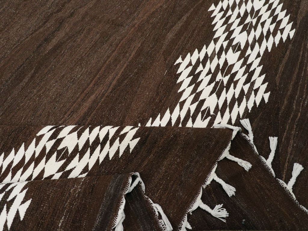 Contemporary Turkish Flatweave Kilim Room Size Carpet, No.31046 - Gsblank