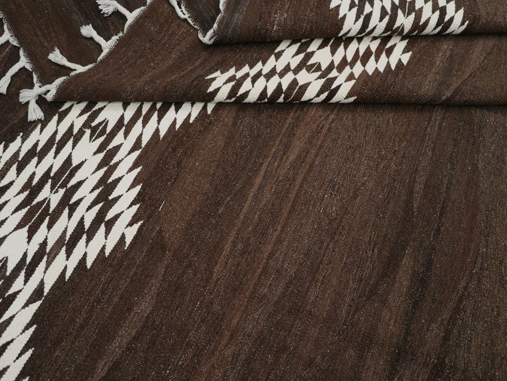 Contemporary Turkish Flatweave Kilim Room Size Carpet, No.31046 - Gsblank