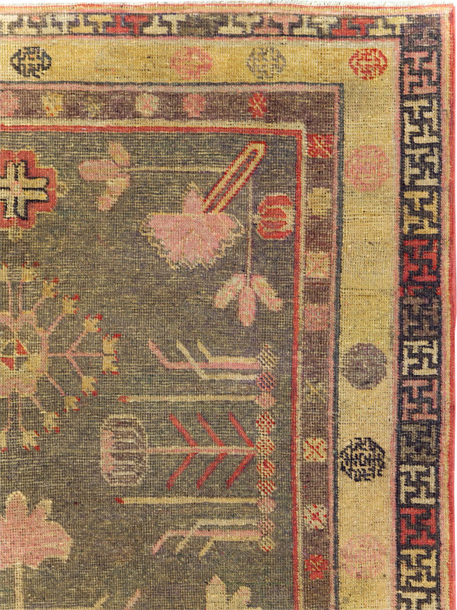 Antique East Turkestan Khotan Gallery Rug, No.31051 - Gsblank