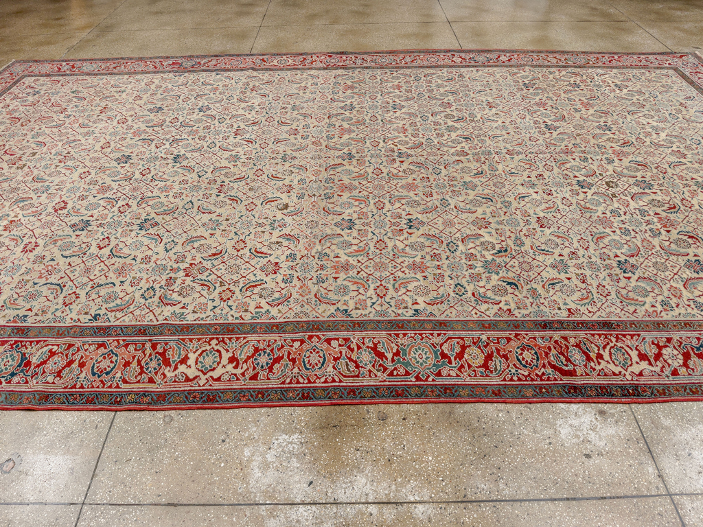 Antique Persian Heriz Large Carpet, No.31057 - Gsblank