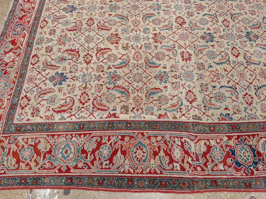 Antique Persian Heriz Large Carpet, No.31057 - Gsblank
