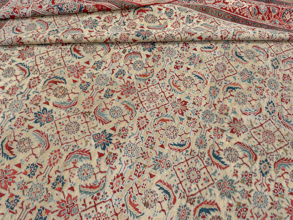 Antique Persian Heriz Large Carpet, No.31057 - Gsblank