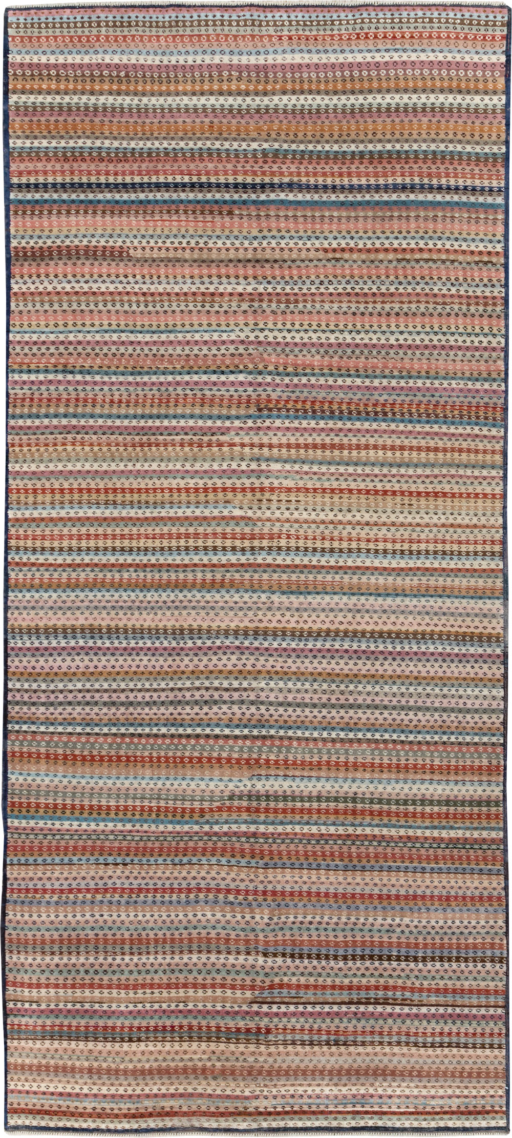 Vintage Turkish Anatolian Wide Gallery Runner, No.31060 - Gsblank