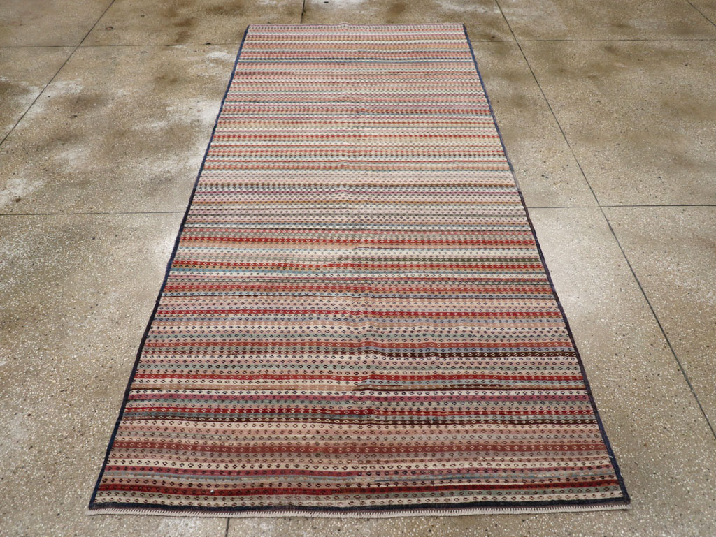 Vintage Turkish Anatolian Wide Gallery Runner, No.31060 - Gsblank