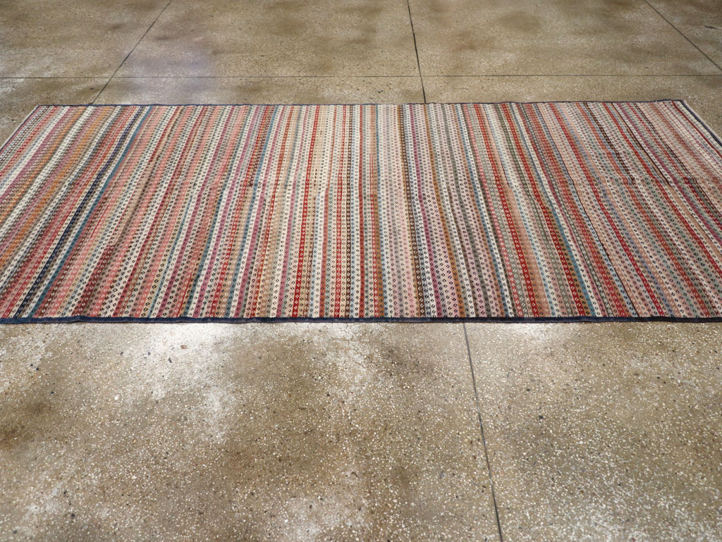 Vintage Turkish Anatolian Wide Gallery Runner, No.31060 - Gsblank