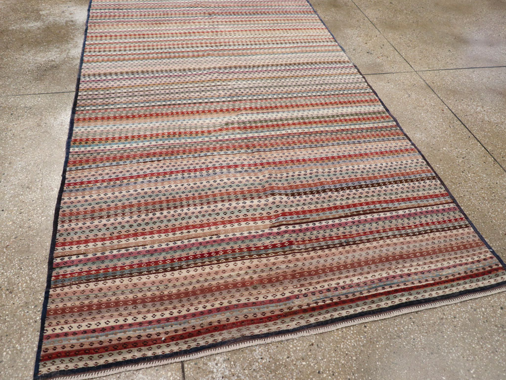 Vintage Turkish Anatolian Wide Gallery Runner, No.31060 - Gsblank