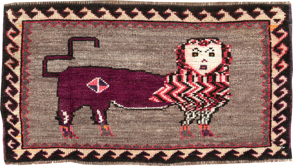 Vintage Pictorial Anatolian Rug, No.31061 - Gsblank