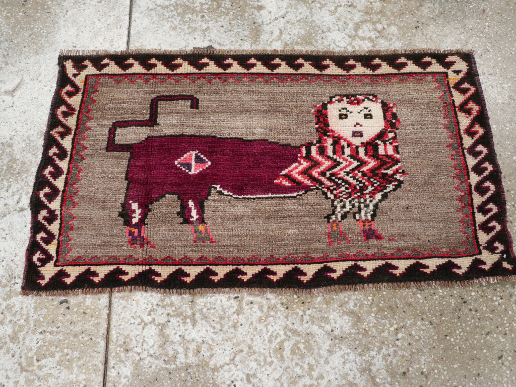 Vintage Pictorial Anatolian Rug, No.31061 - Gsblank