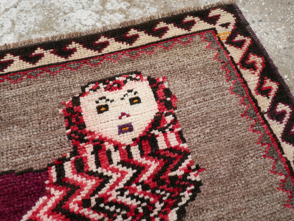 Vintage Pictorial Anatolian Rug, No.31061 - Gsblank