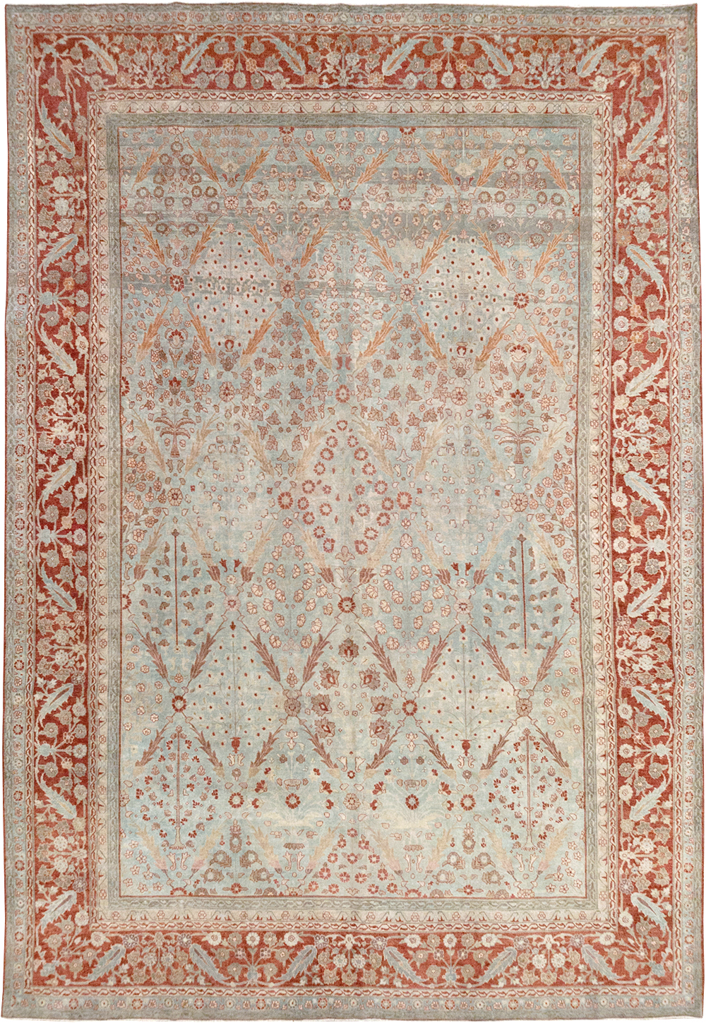 Antique Persian Tabriz Room Size Carpet, No.31063 - Gsblank