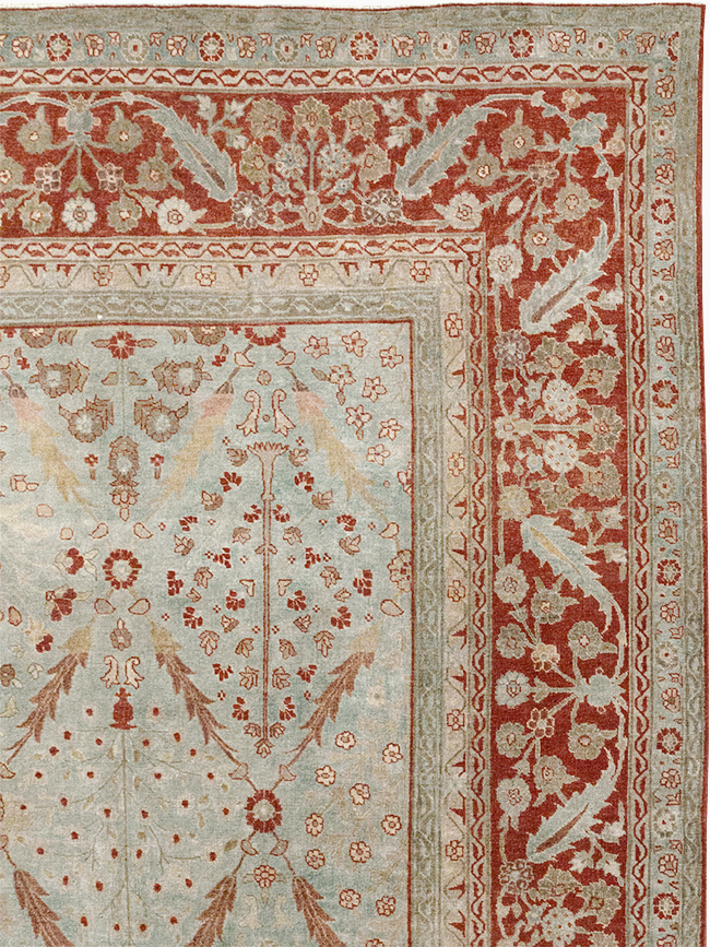 Antique Persian Tabriz Room Size Carpet, No.31063 - Gsblank