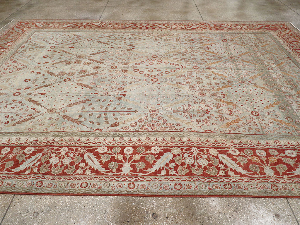 Antique Persian Tabriz Room Size Carpet, No.31063 - Gsblank