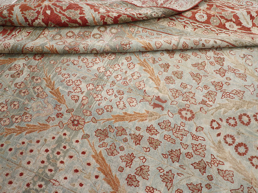 Antique Persian Tabriz Room Size Carpet, No.31063 - Gsblank