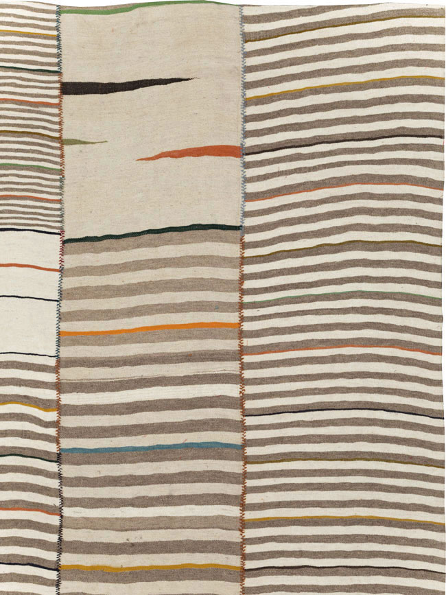 Contemporary Turkish Flatweave Kilim Room Size Carpet, No.31072 - Gsblank