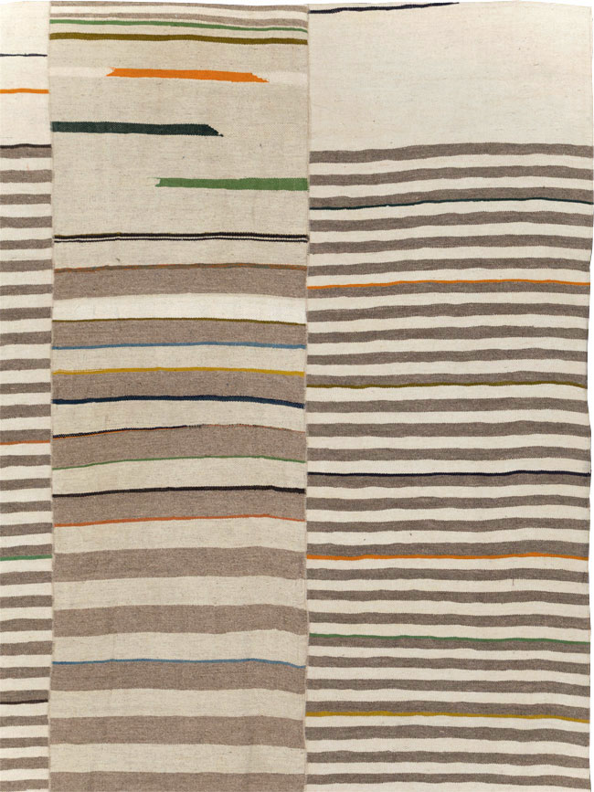 Contemporary Turkish Flatweave Kilim Room Size Carpet, No.31075 - Gsblank