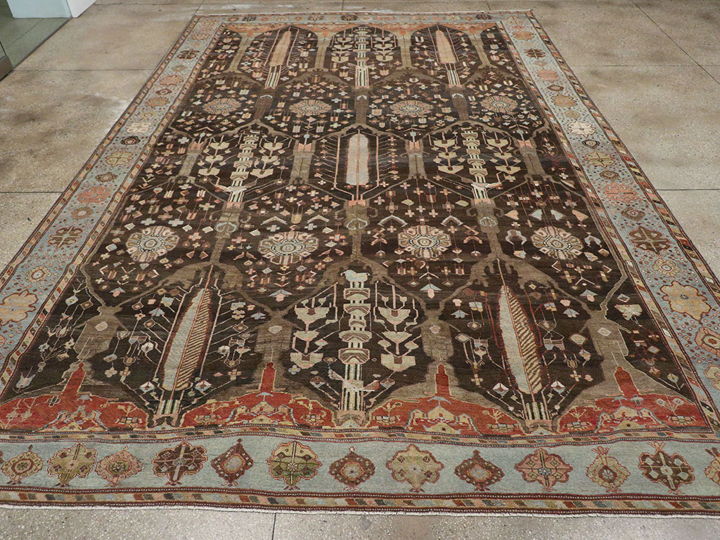 Antique Persian Bakhtiari Large Room Size Carpet, No.31078 - Gsblank