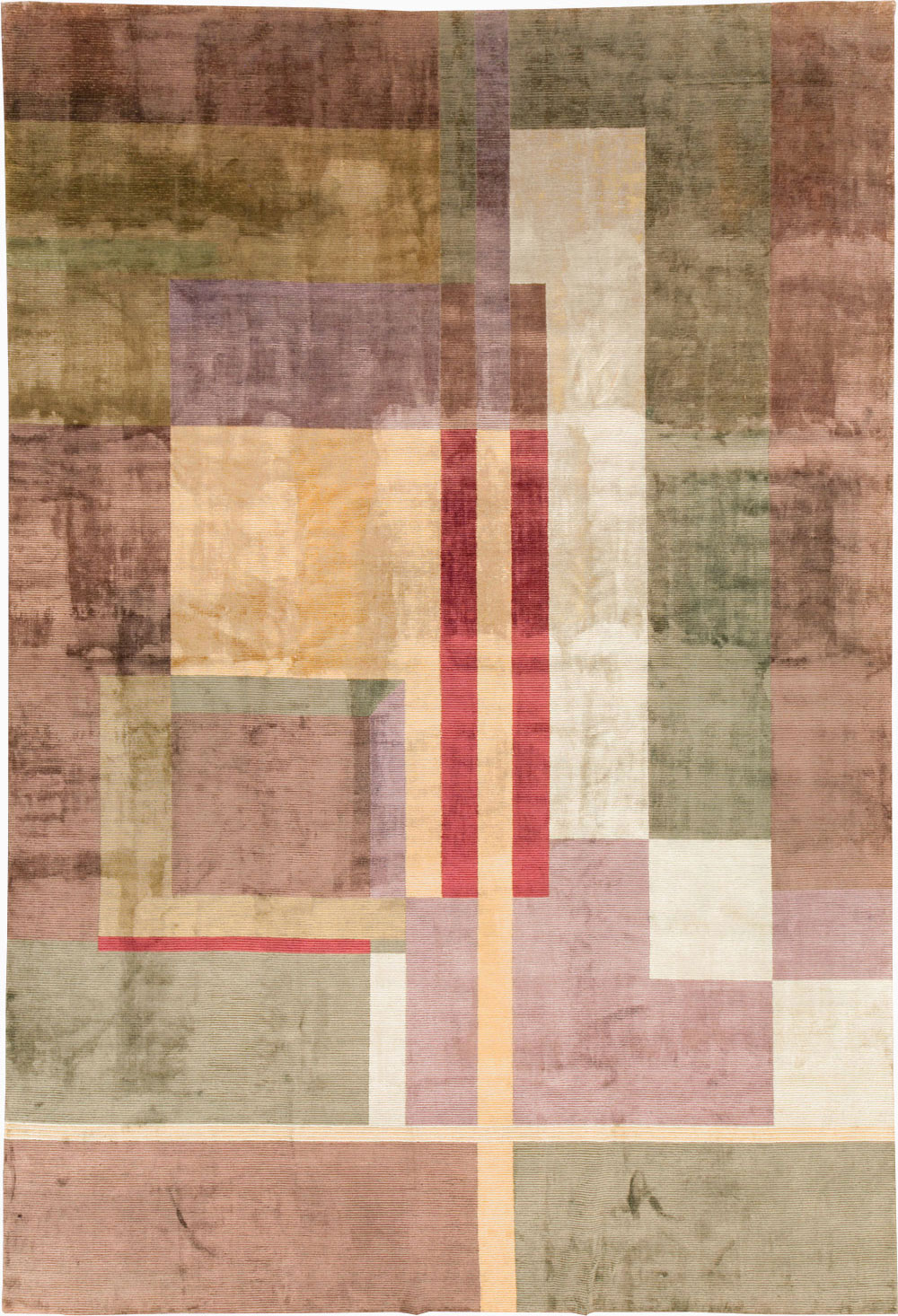 Contemporary Indian Art Deco Style Large Room Size Carpet, No.31079 - Gsblank