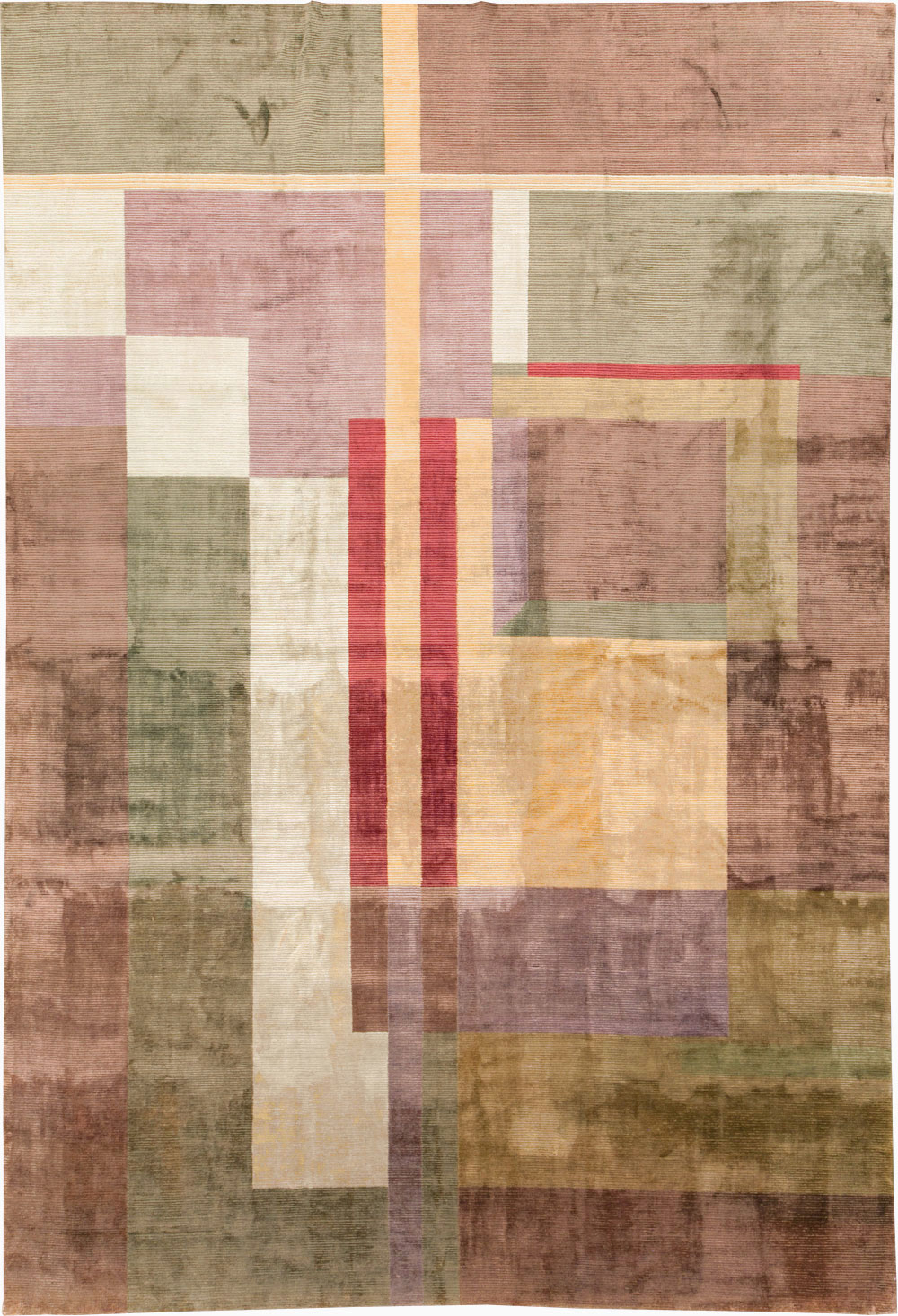 Contemporary Indian Art Deco Style Large Room Size Carpet, No.31079 - Gsblank