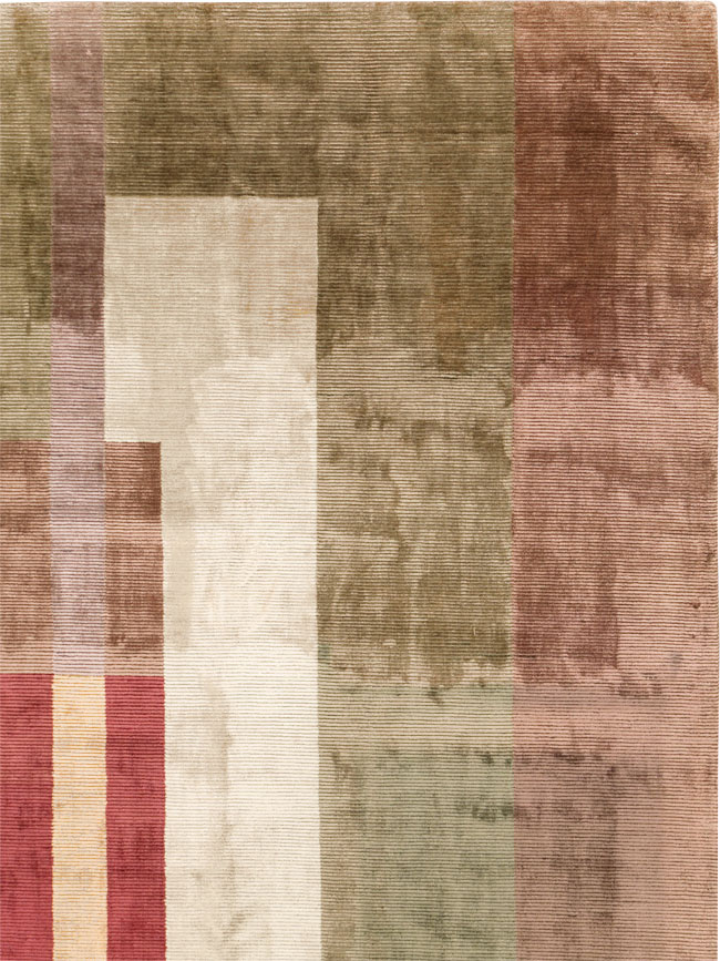 Contemporary Indian Art Deco Style Large Room Size Carpet, No.31079 - Gsblank