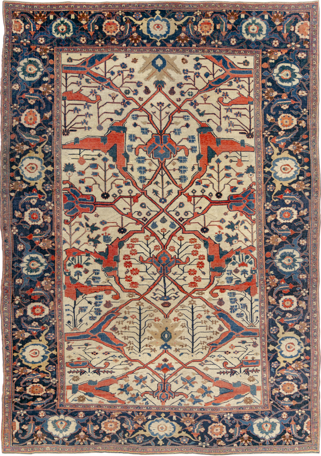 Antique Persian Bidjar Room Size Carpet, No.31081 - Gsblank