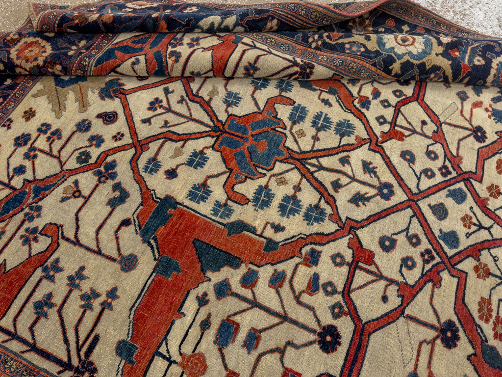 Antique Persian Bidjar Room Size Carpet, No.31081 - Gsblank