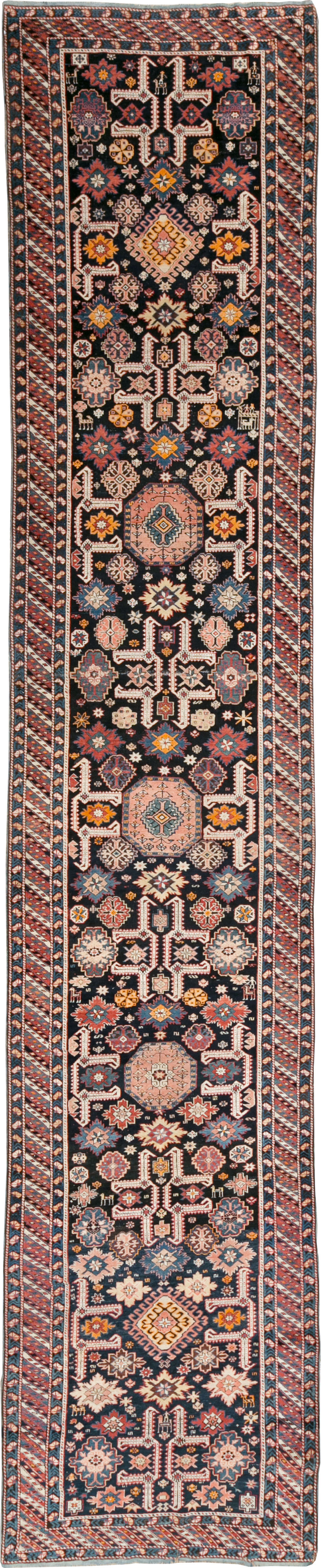 Antique Caucasian Perpedil Long Runner, No.31083 - Gsblank