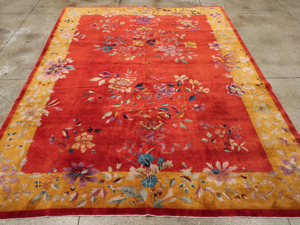 Vintage Chinese Art Deco Room Size Carpet, No.31098 - Gsblank