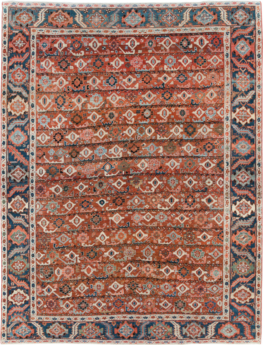 Antique Persian Heriz Room Size Carpet, No.31103 - Gsblank