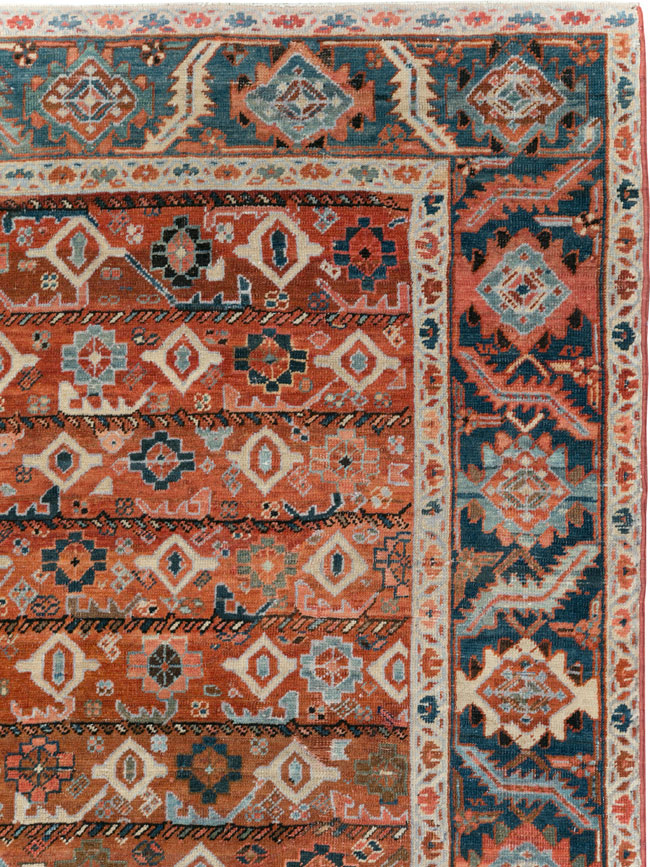 Antique Persian Heriz Room Size Carpet, No.31103 - Gsblank