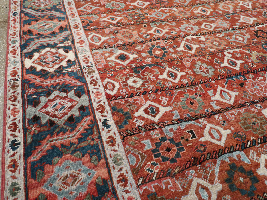 Antique Persian Heriz Room Size Carpet, No.31103 - Gsblank