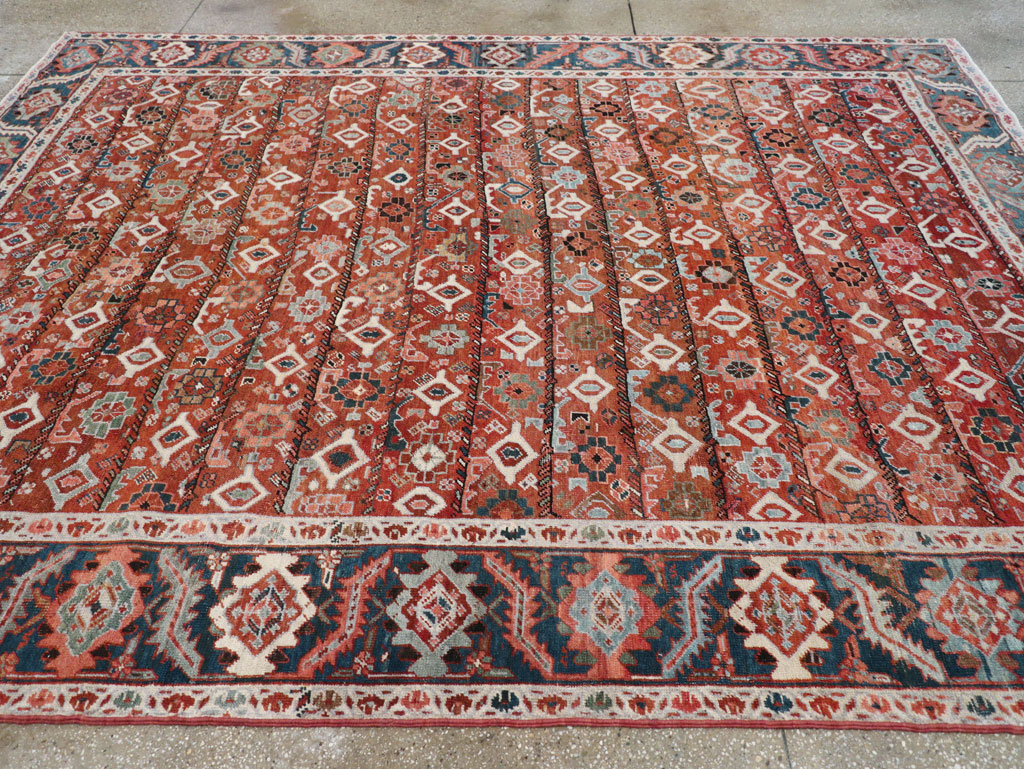 Antique Persian Heriz Room Size Carpet, No.31103 - Gsblank