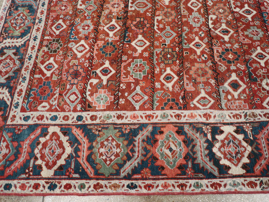 Antique Persian Heriz Room Size Carpet, No.31103 - Gsblank