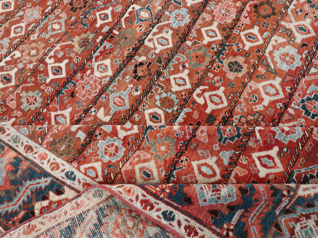 Antique Persian Heriz Room Size Carpet, No.31103 - Gsblank