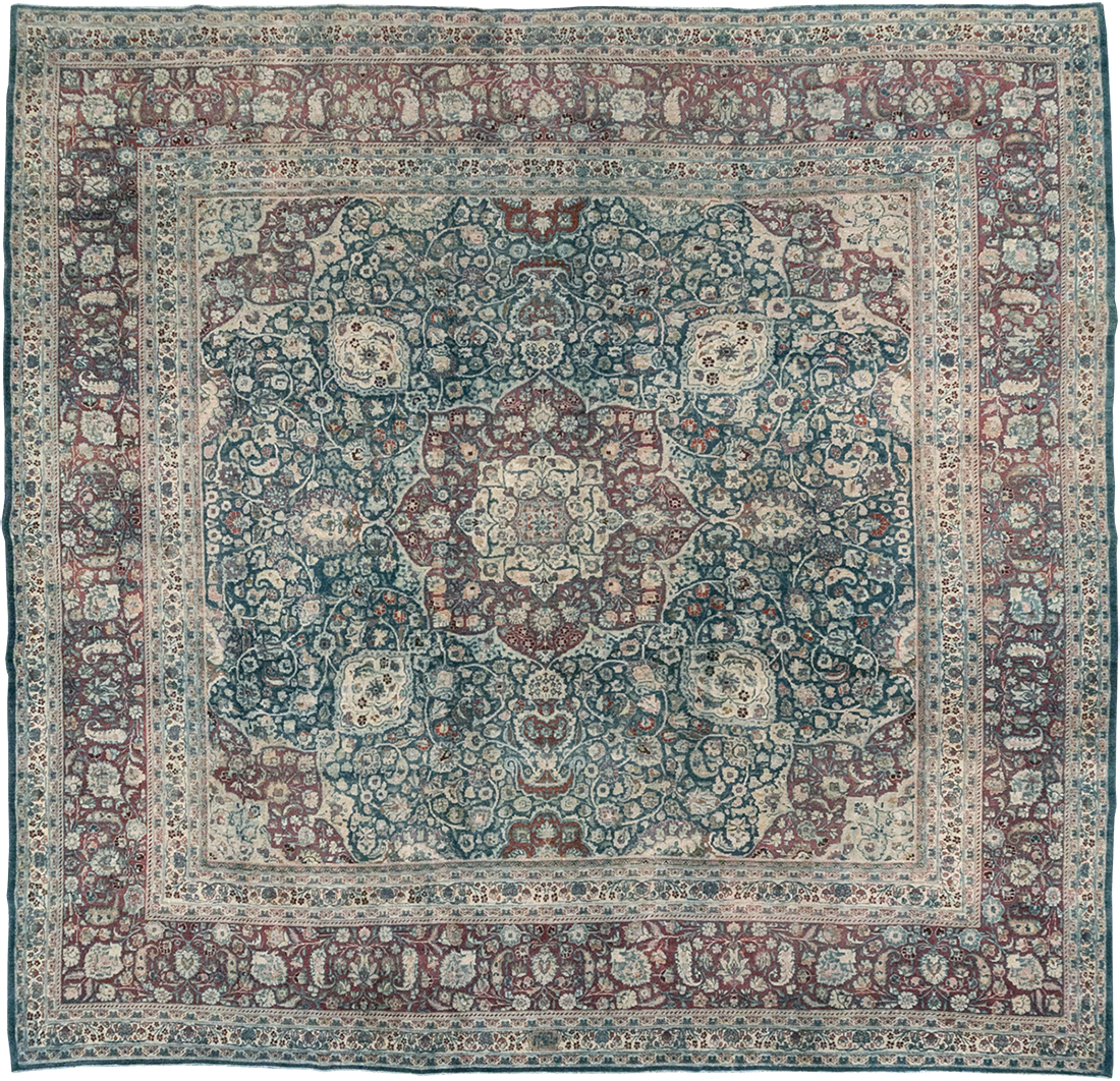 Antique Persian Mashad Large Room Size Carpet, No.31105 - Gsblank