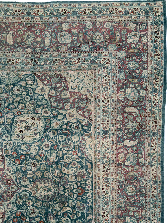 Antique Persian Mashad Large Room Size Carpet, No.31105 - Gsblank