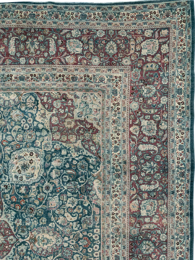 Antique Persian Mashad Large Room Size Carpet, No.31105 - Gsblank
