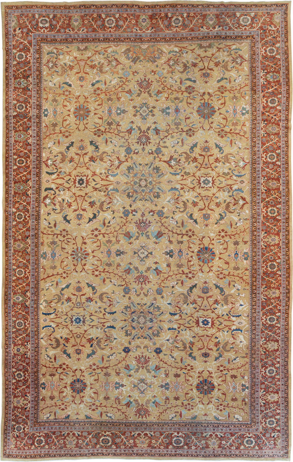 Antique Persian Mahal Oversize Carpet, No.31106 - Gsblank
