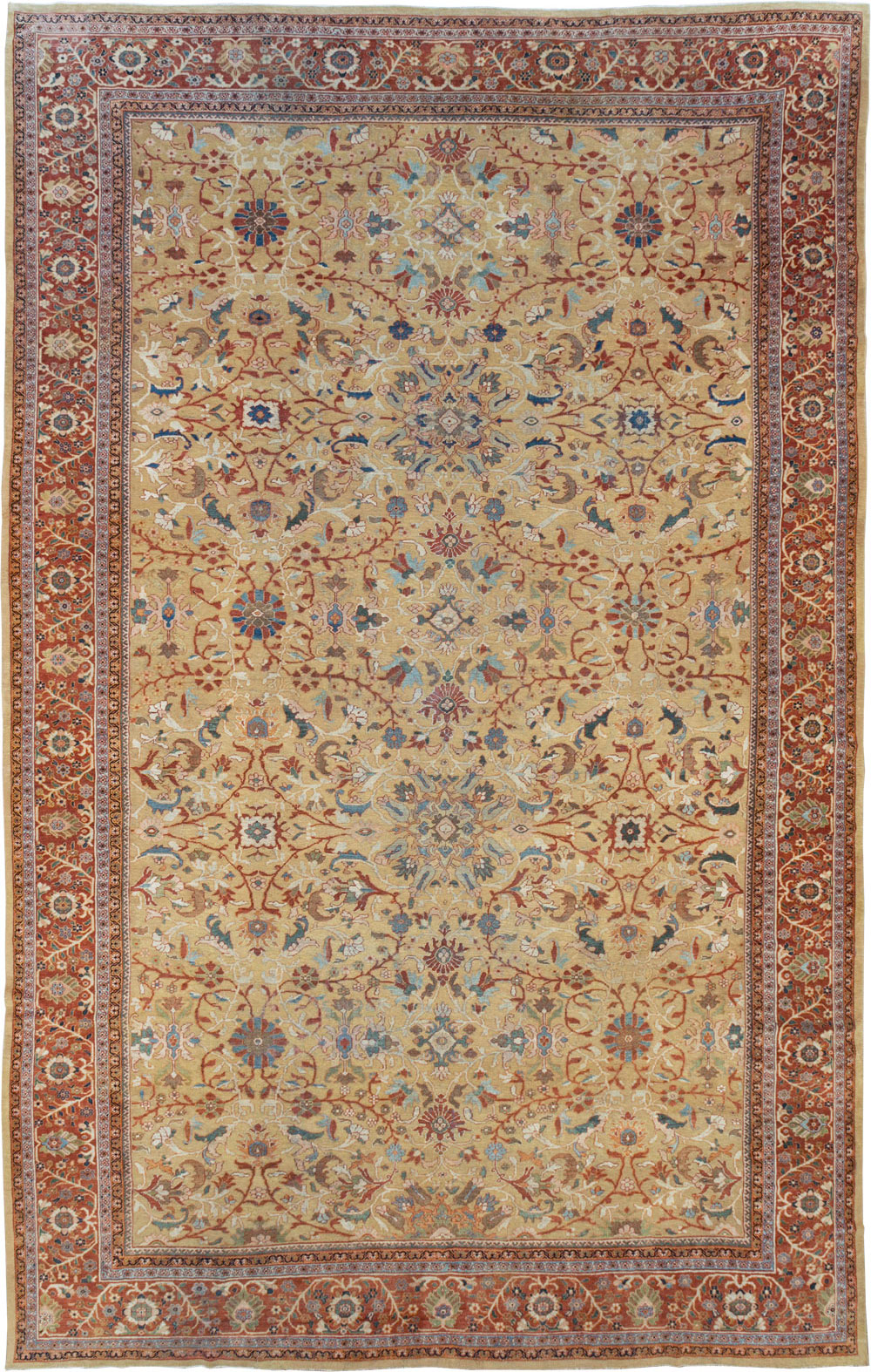 Antique Persian Mahal Oversize Carpet, No.31106 - Gsblank