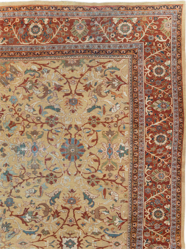 Antique Persian Mahal Oversize Carpet, No.31106 - Gsblank