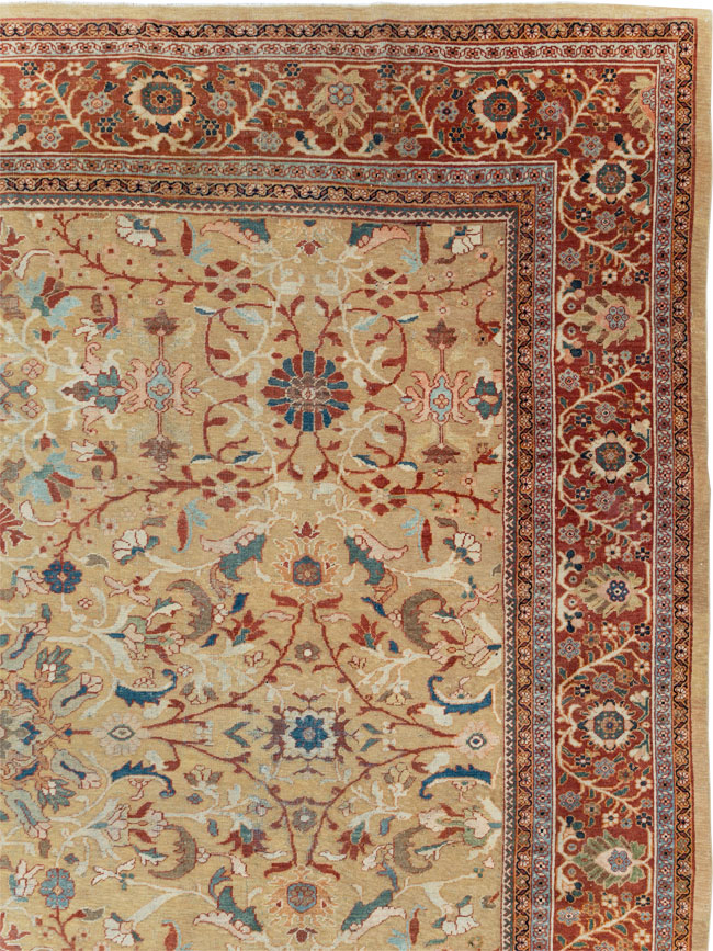 Antique Persian Mahal Oversize Carpet, No.31106 - Gsblank