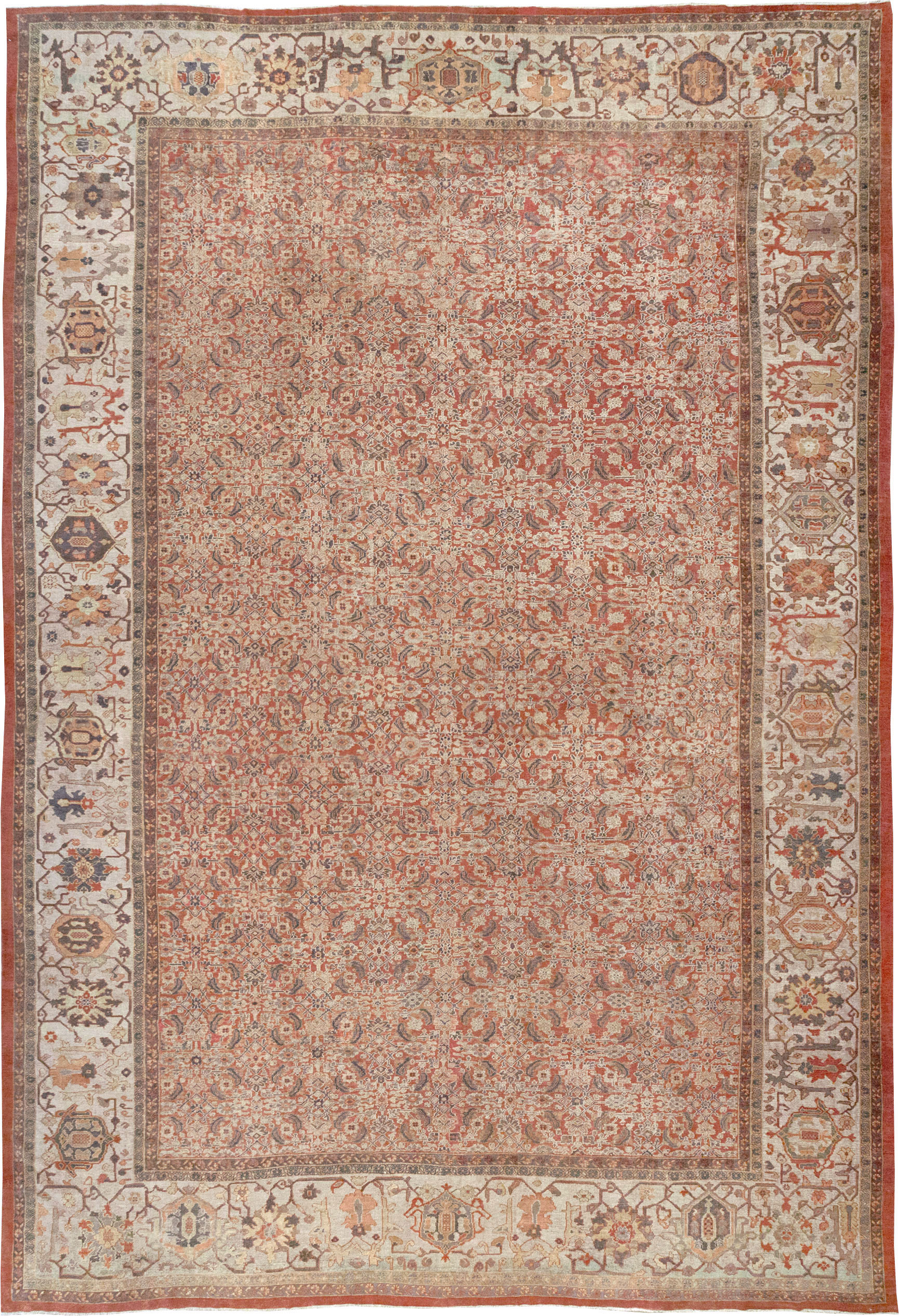 Antique Persian Mahal Oversize Carpet, No.31116 - Gsblank