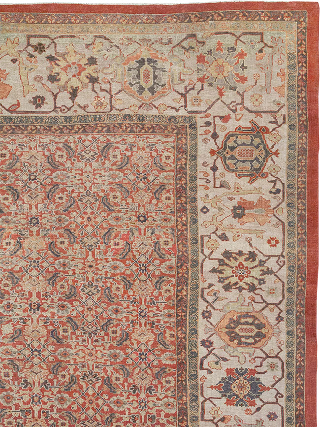 Antique Persian Mahal Oversize Carpet, No.31116 - Gsblank