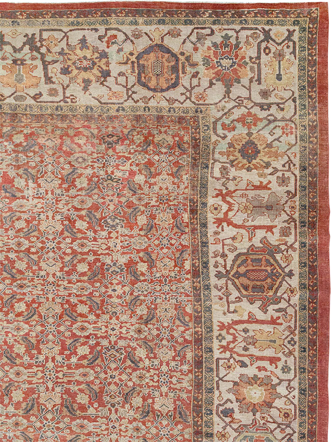Antique Persian Mahal Oversize Carpet, No.31116 - Gsblank