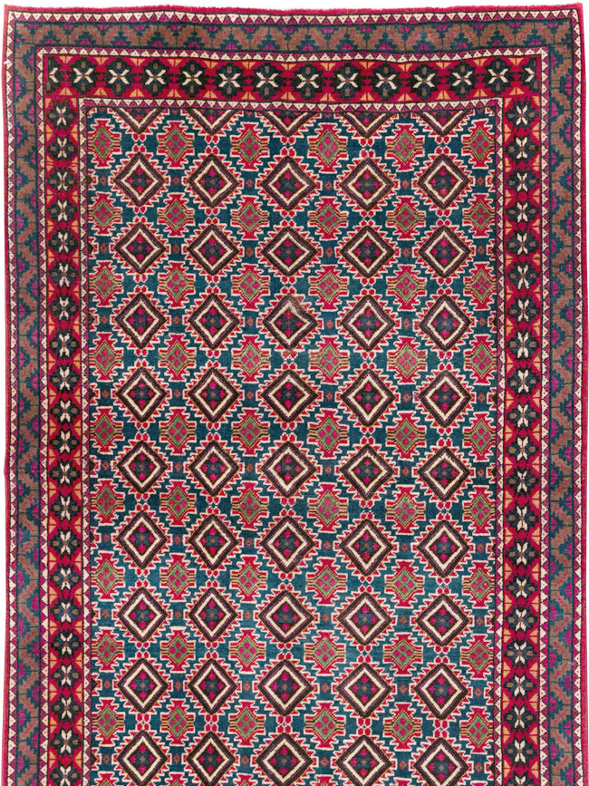 Vintage Persian Mashad Runner, No.31117 - Gsblank