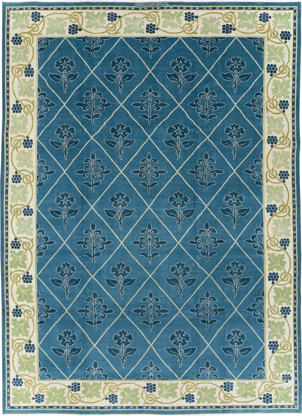 Vintage Persian Kashan Room Size Carpet, No.31119 - Gsblank