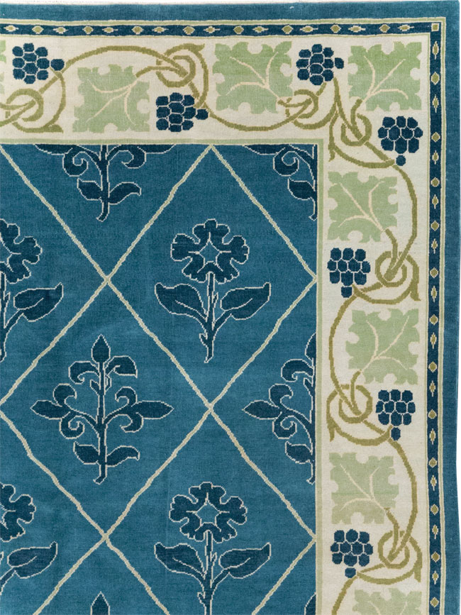 Vintage Persian Kashan Room Size Carpet, No.31119 - Gsblank