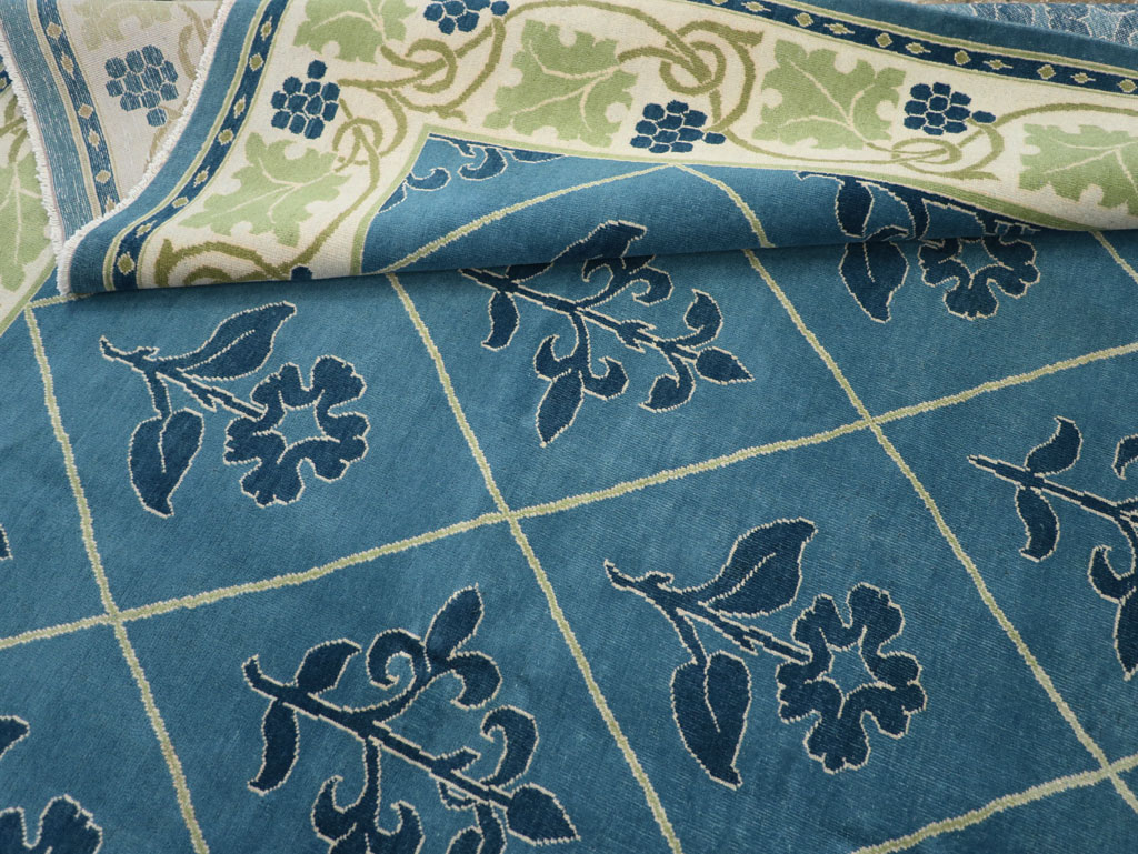 Vintage Persian Kashan Room Size Carpet, No.31119 - Gsblank