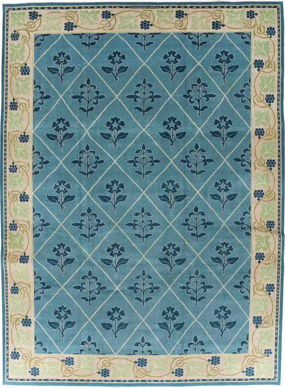 Vintage Persian Kashan Room Size Carpet, No.31120 - Gsblank