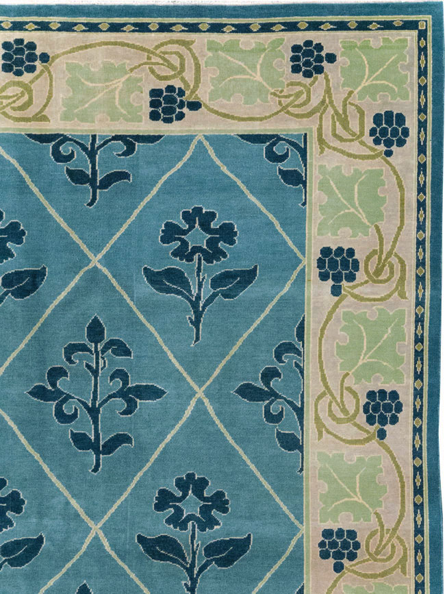 Vintage Persian Kashan Room Size Carpet, No.31120 - Gsblank